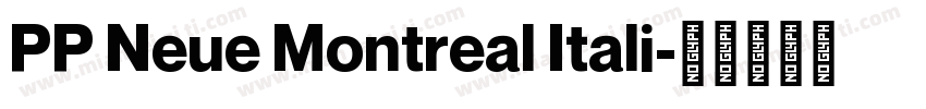 PP Neue Montreal Itali字体转换